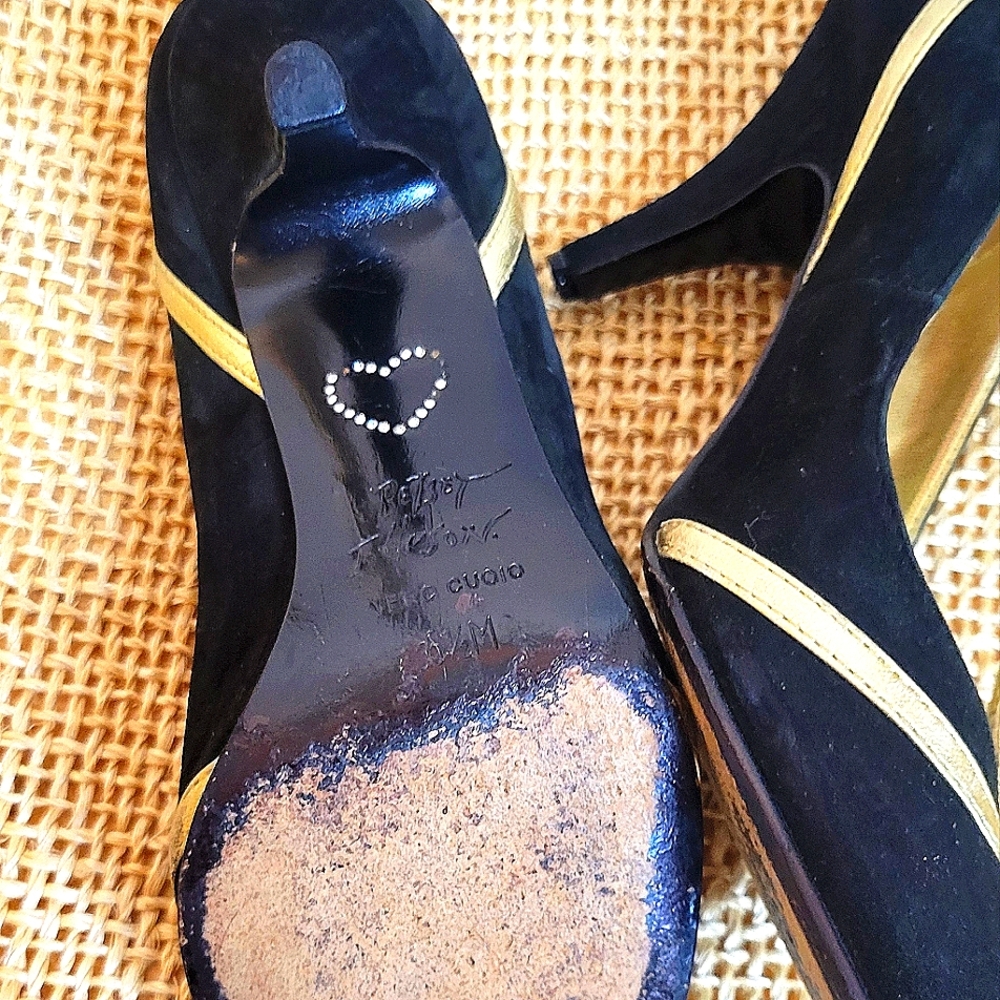 BETSEY JOHNSON Cross Strap SHORT HEEL Stiletto MARY JANE DANCE PUMPS 🩰BEAUTIFUL - Picture 10 of 16
